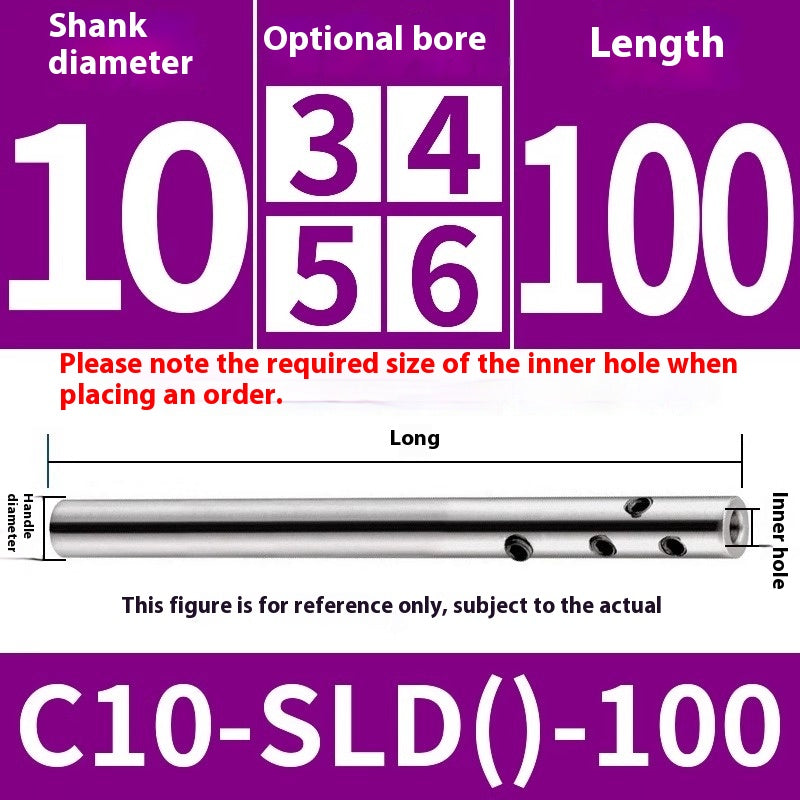 2059-High precision side solid SLD extension rod CNC milling cutter extended rod small diameter straight handle deep cavity avoidance C12C16C20 Shandong Denso Pricision Tools Co.,Ltd.